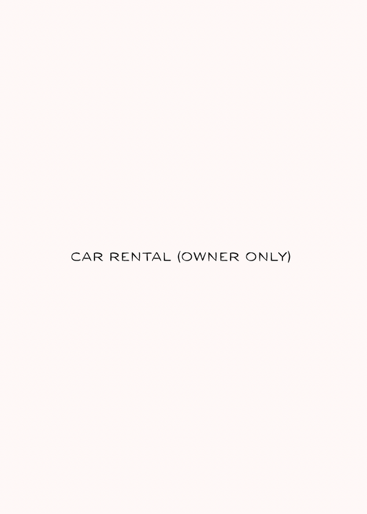 Car rental & excursions (owner only)